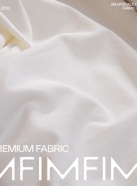 BRB 面料 .CO棉质面料白色服装布料 幅宽160CM 法国直邮进口