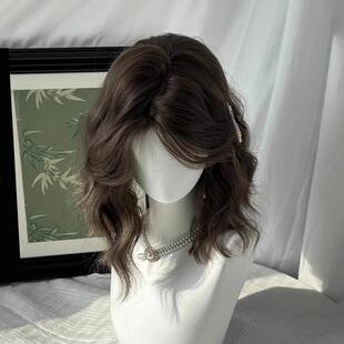 许昌市建安区孑然工艺品店【桃也】假发女中分几字刘海波波头短卷