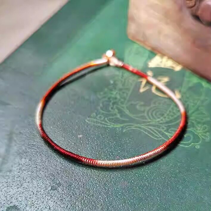 手工极细金刚结本命年渐变手绳