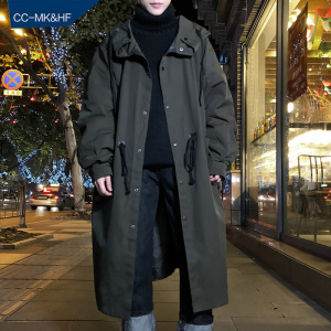 韩版宽松中长款风衣