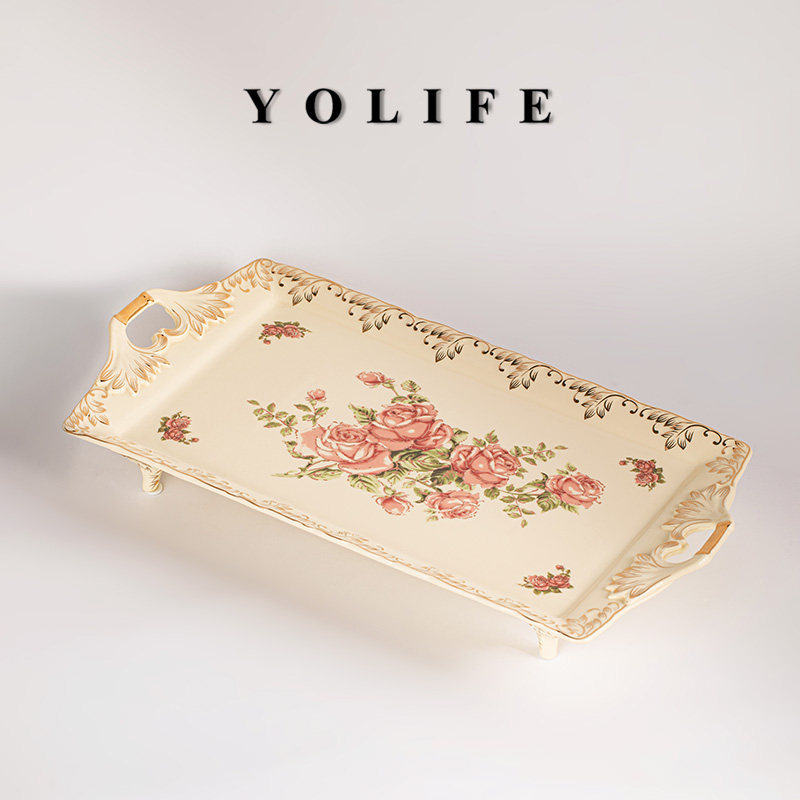 友来福陶瓷欧式托盘收纳咖啡杯子