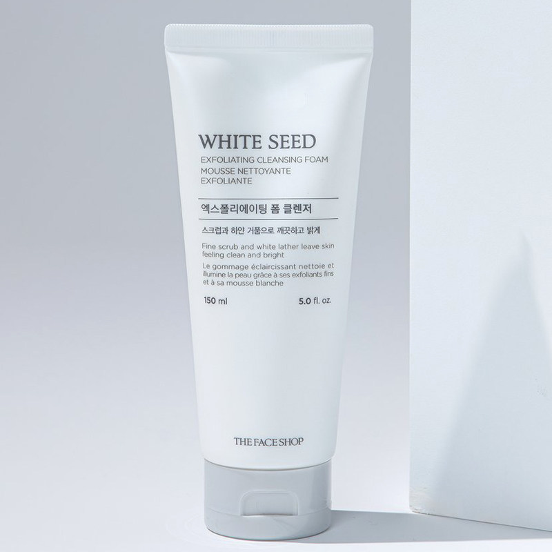 韩国菲诗小铺white seed白树白皙籽颗粒洗面奶保湿维他焕白洁面