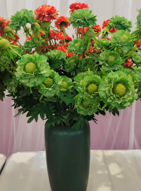 仿真花松虫草婚庆婚礼堂布置装饰花婚礼背景插花家居客厅摆件假花