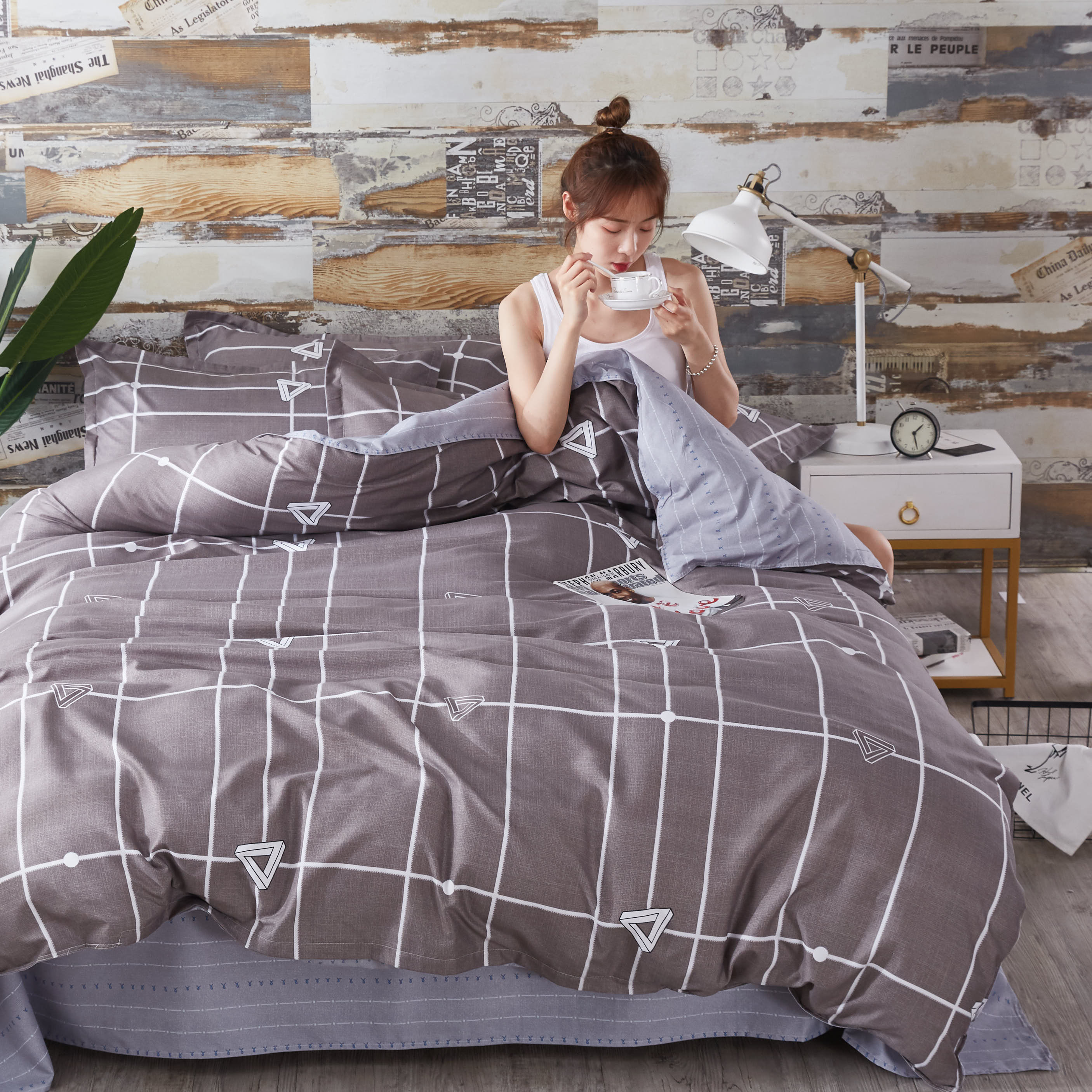 简屋被套单件单人双人150x200×230学生宿舍1.8单被罩1.5米2.0在类目 床上用品, 被套中 - 来自Buy2taobao.com提供专业的淘宝代购服务