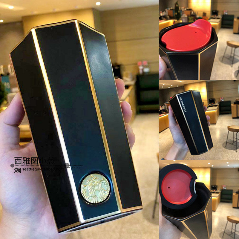 双层立体双层星巴克杯子
