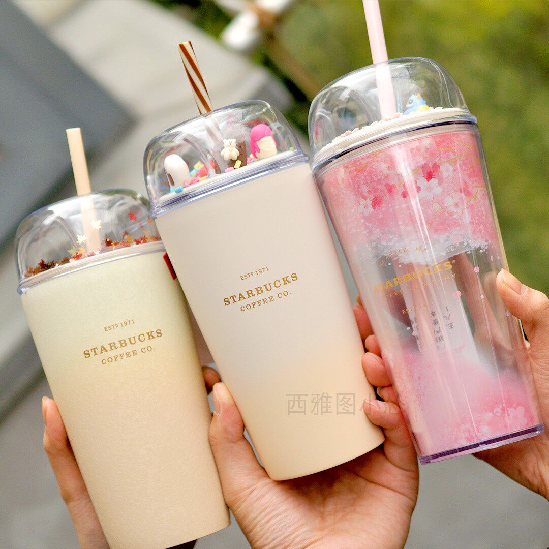 星巴克杯子情人节不锈钢吸管杯