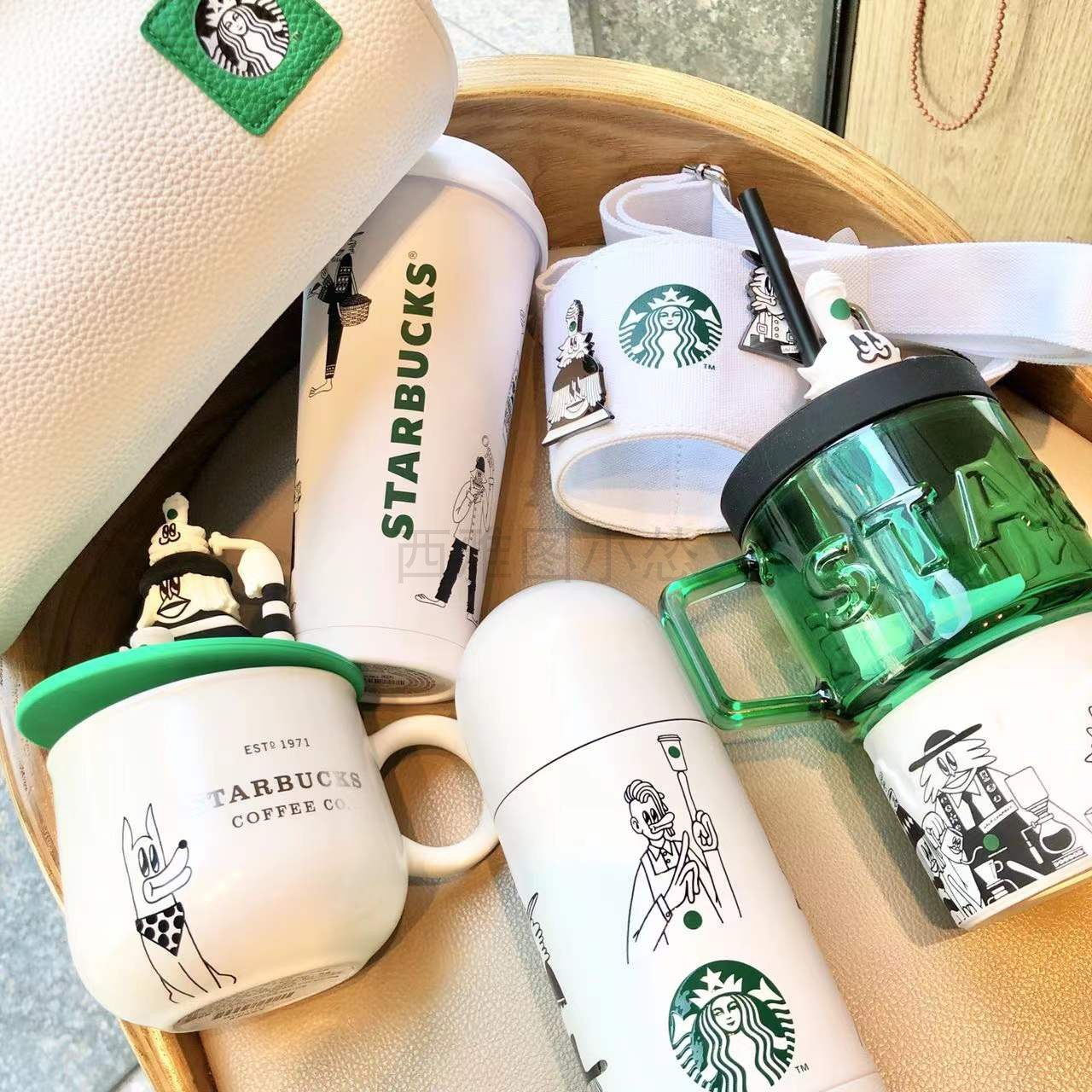 星巴克杯子2022联名LALA COMPANY咖啡家族胶囊不锈钢保温马克杯盖