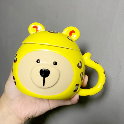 陶瓷黄色夏季办公室星巴克杯子