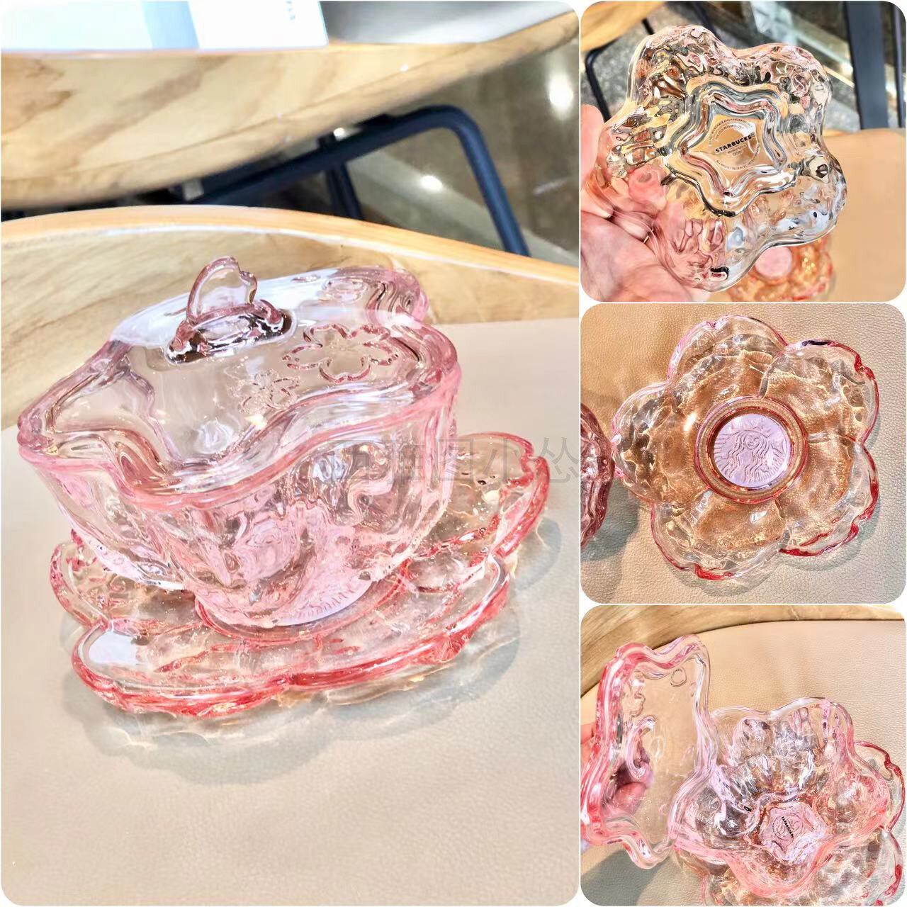 星巴克杯子2022樱花朵朵款玻璃碗