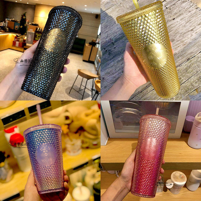 星巴克杯子梦幻榴莲大容量吸管杯