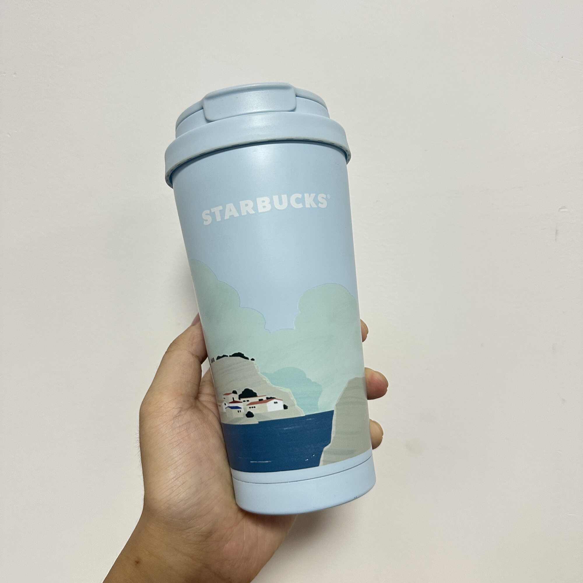 星巴克夏日海边473ml不锈钢保温