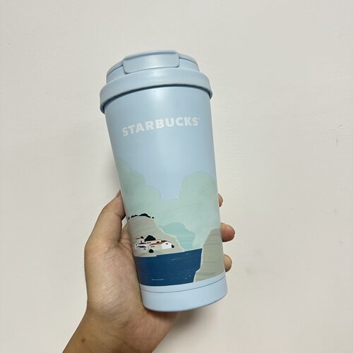 星巴克夏日海边473ml不锈钢保温