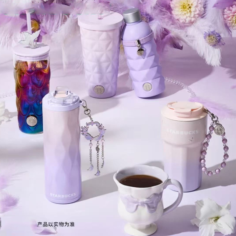 星巴克杯子幻梦物语系列双饮口玻璃吸管杯保温杯精致少女心