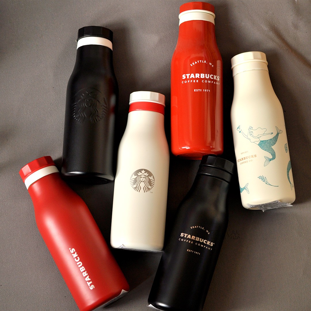 星巴克杯子圣诞红色周年庆简约经典便携茶隔奶瓶不锈钢保温随行杯