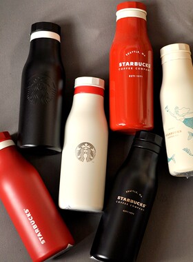 星巴克杯子圣诞红色周年庆简约经典便携茶隔奶瓶不锈钢保温随行杯