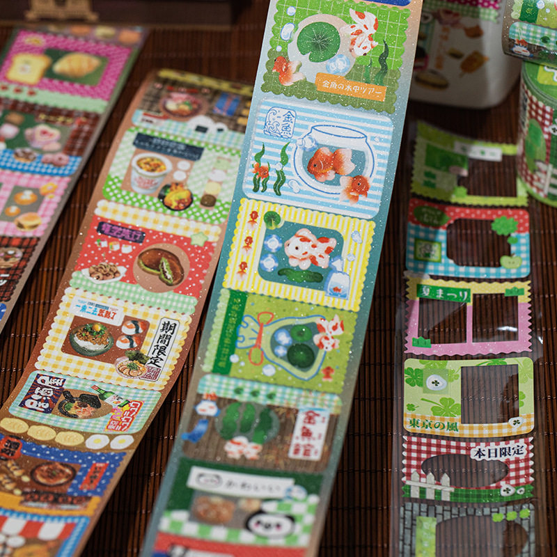 语闲古早相框模切胶带 昭和记忆系列装饰百搭素材diy手帐咕卡拼贴,文具电教/文化用品/商务用品,和纸胶带,淘宝优惠券,粉丝福利购,淘宝优惠卷