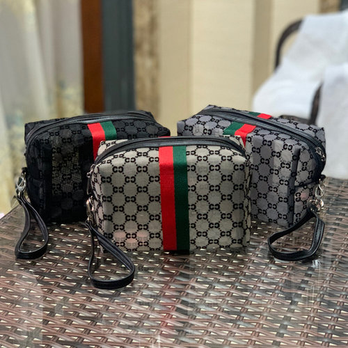 雾花新款韩版网纱植绒零钱化妆包