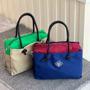 撞色新款多层网红多巴胺简约字母手提袋妈咪包上班通勤手拎包女包