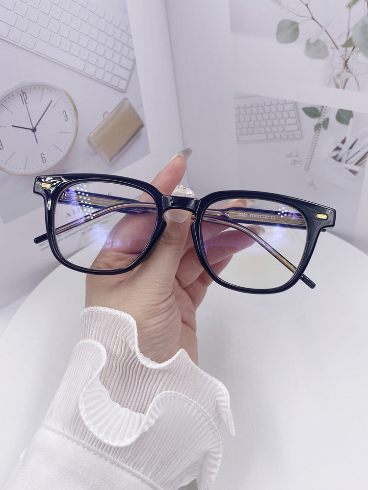 黑框眼镜女潮防蓝光抗辐射可配度数近视眼睛男透明平光平面镜0981,ZIPPO/瑞士军刀/眼镜,眼镜架,淘宝优惠券,粉丝福利购,淘宝优惠卷