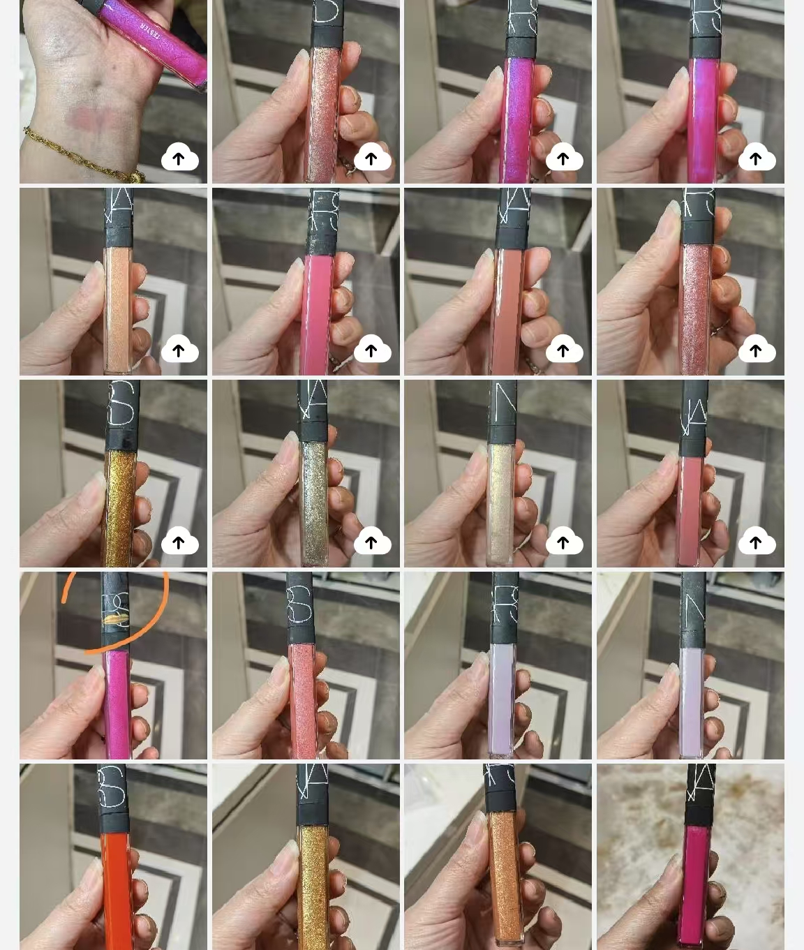 娜斯nars唇蜜无盒旧版18~19产唇釉管子有划痕盖子有的有点粘