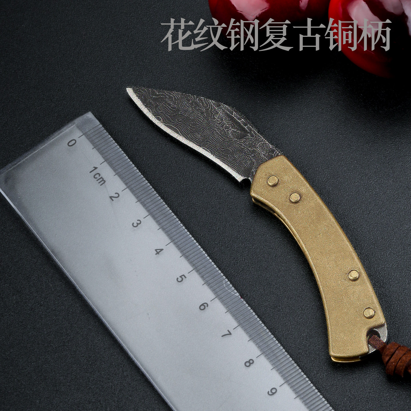 大马士革小刀折刀户外刀军刀军工刀战术刀生存刀折叠刀VG10随身