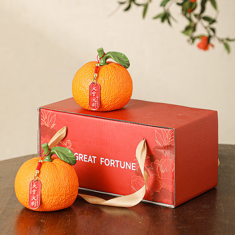 大吉大利礼物送礼桌面饰品乔迁礼品办公前台家居桔子摆件新年礼物,家居饰品,桌面摆件,淘宝优惠券,粉丝福利购,淘宝优惠卷