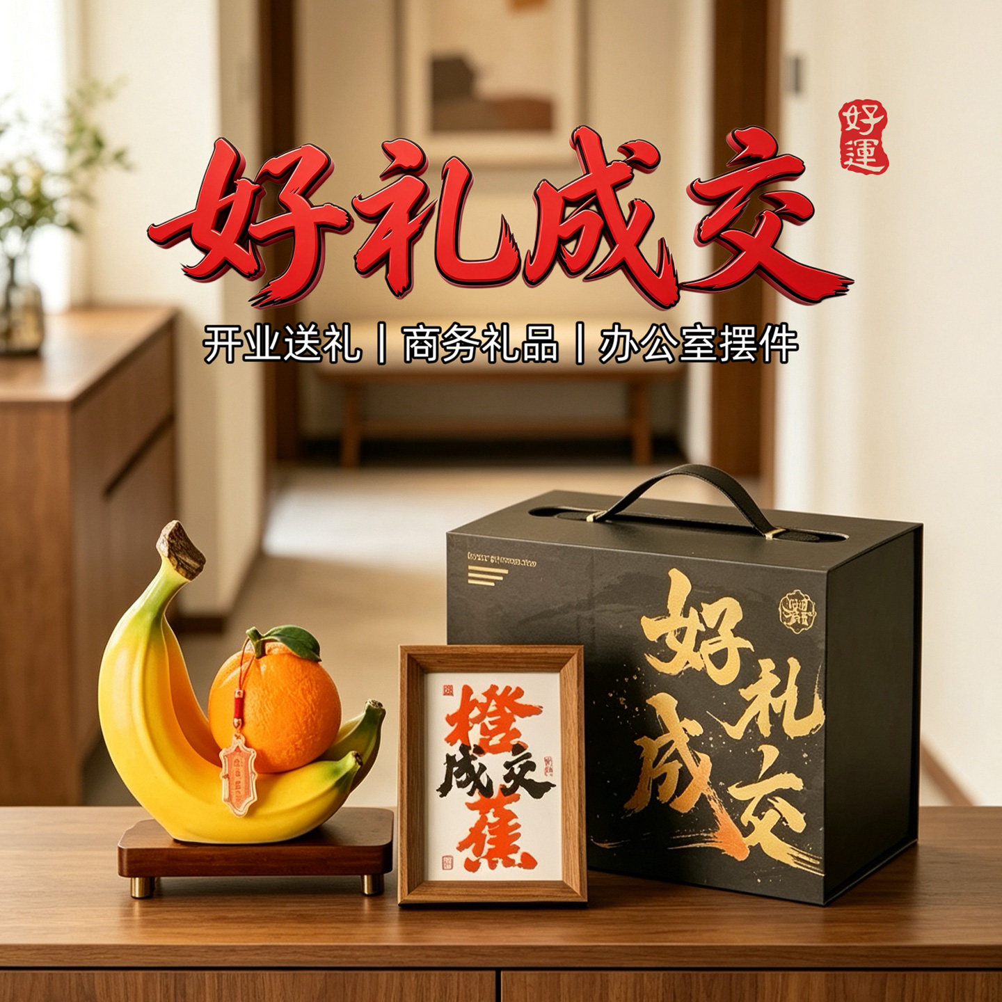 开业礼物送礼办公室招财摆件图片
