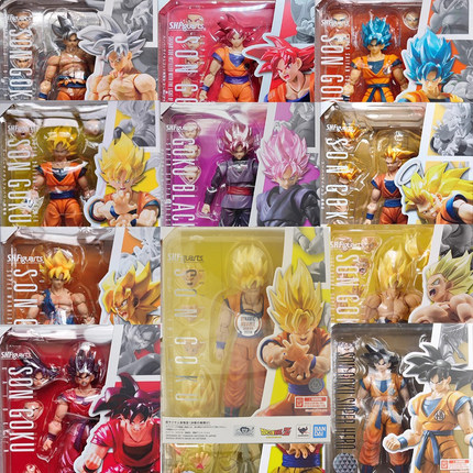 现货 万代 shf 龙珠全功率黑悟空超四超二超级赛亚人蓝发白发黑发
