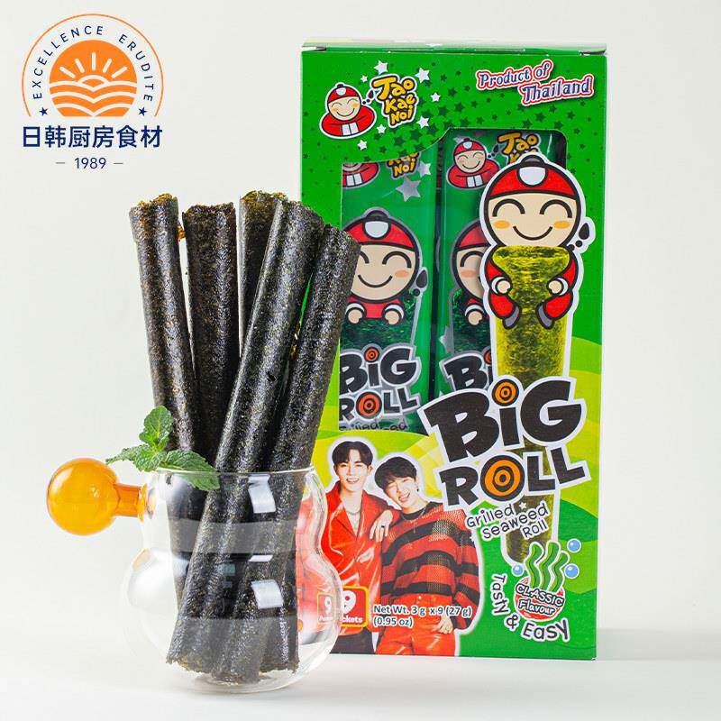 泰国进口taokaenoi小老板海苔卷27g老板仔香脆即食紫菜休闲 小零