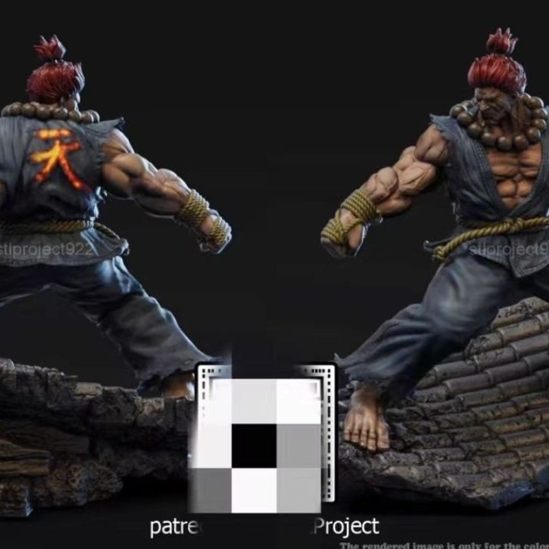 高精度手办白模16K豪鬼街霸