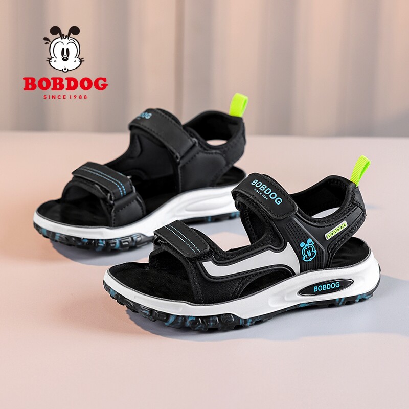 巴布豆男童凉鞋夏季2026新款学生防滑软底露趾凉鞋中大童沙滩凉鞋