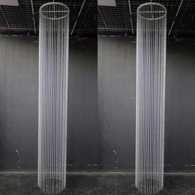 婚庆亚克力吊顶圆环珠帘成品挂件