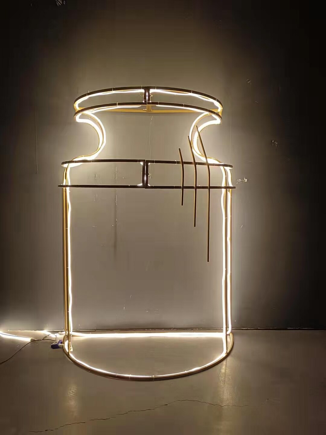 新款婚庆铁艺道具许愿瓶摆件婚礼舞台背景挂件装饰品创意漂流瓶子