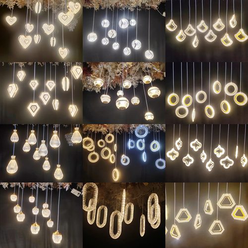 婚礼堂吊灯婚庆装饰十头灯串吊灯