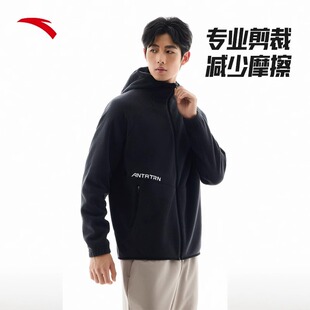 安踏连帽外套卫衣男2026冬季新款运动服官方旗舰男款保暖针织上衣