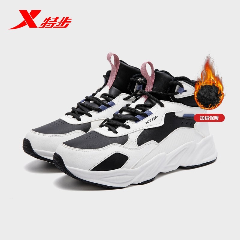 特步棉鞋女鞋新款休闲运动鞋