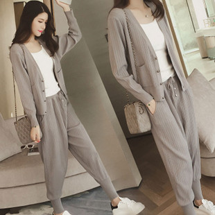 胖妹妹MM洋气减龄适合微胖女生穿搭遮肉显瘦两件套装 大码 女春秋装