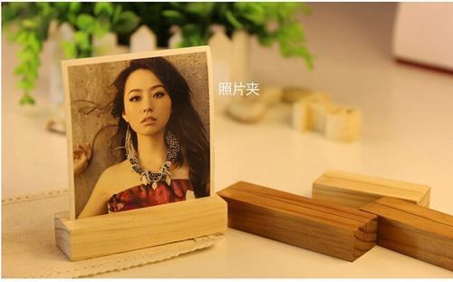 装饰原木环保原创设计zakka杂货创意复古木质留言夹便签名片照片