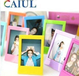 拍立得相纸专用相框3寸迷你支架照片夹画框彩色塑料立式 多色选择