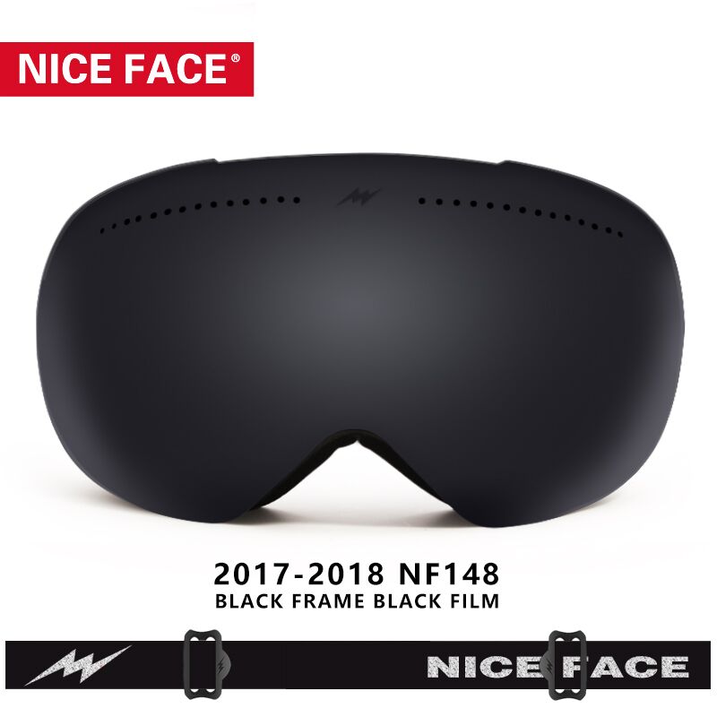 NICEFACE滑雪镜成人双层防雾滑雪眼镜男女单双板大球面卡近视雪镜