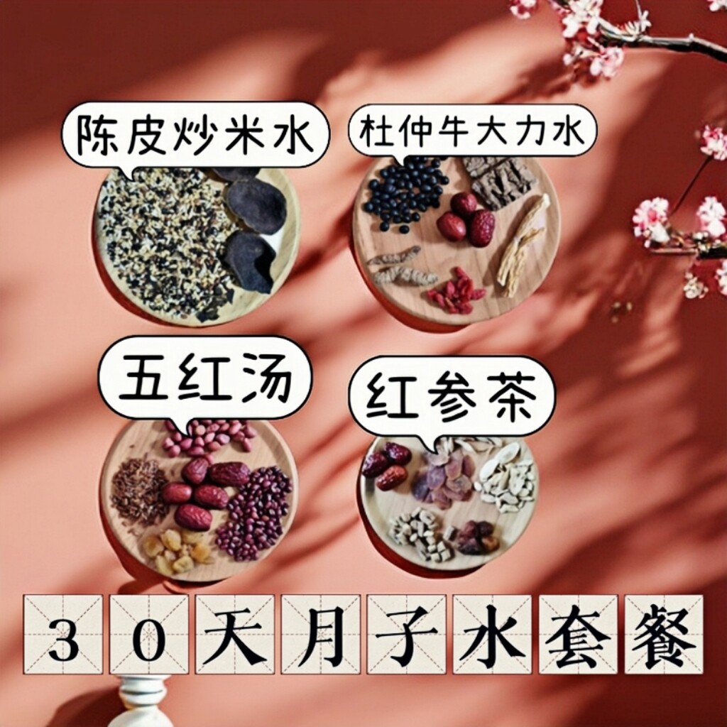 30天月子水套餐陈皮炒米茶消水肿月子茶顺产剖宫产产后恢复杜仲茶