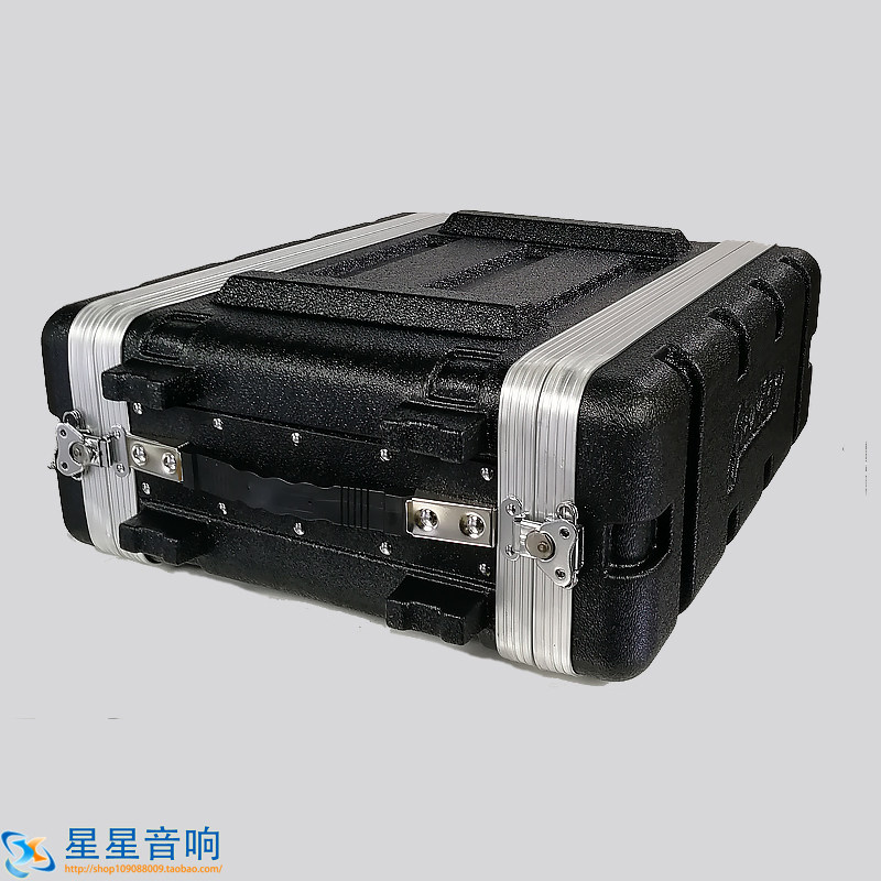 新品3um abs塑料航空箱19寸u箱接收机架箱话筒麦克风海绵飞行箱子