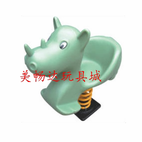 幼儿户外弹簧摇马 儿童摇摇乐 g室外摇马 塑料摇摇乐 卡通犀牛摇