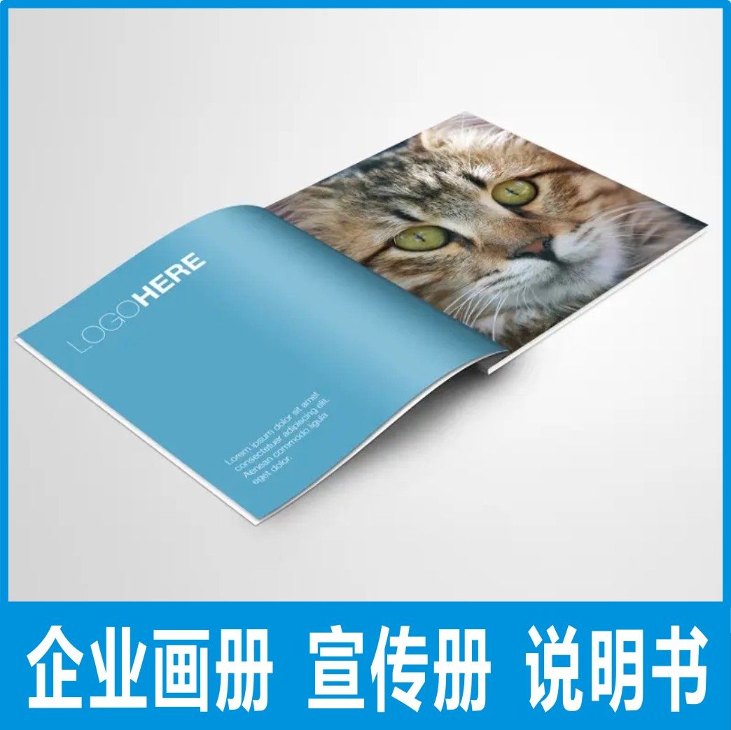 企业宣传册订做图册画册定做封套制作铜板纸哑粉纸骑马钉胶装书