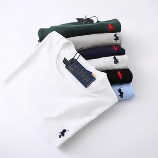 polo休闲纯棉T恤普通 夏季 外贸供货LF拉夫小马标圆领保罗短袖 男士