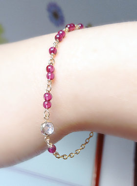 手链包金唯美风首饰品生日紫牙乌