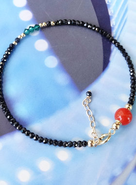 南红水晶美国包金百搭手串