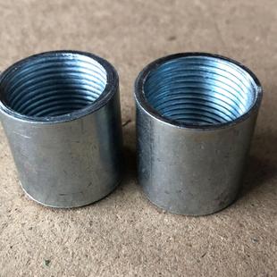 镀锌穿线管通丝直接4分6分1寸50MM长内螺纹焊接直通镀锌钢束节20