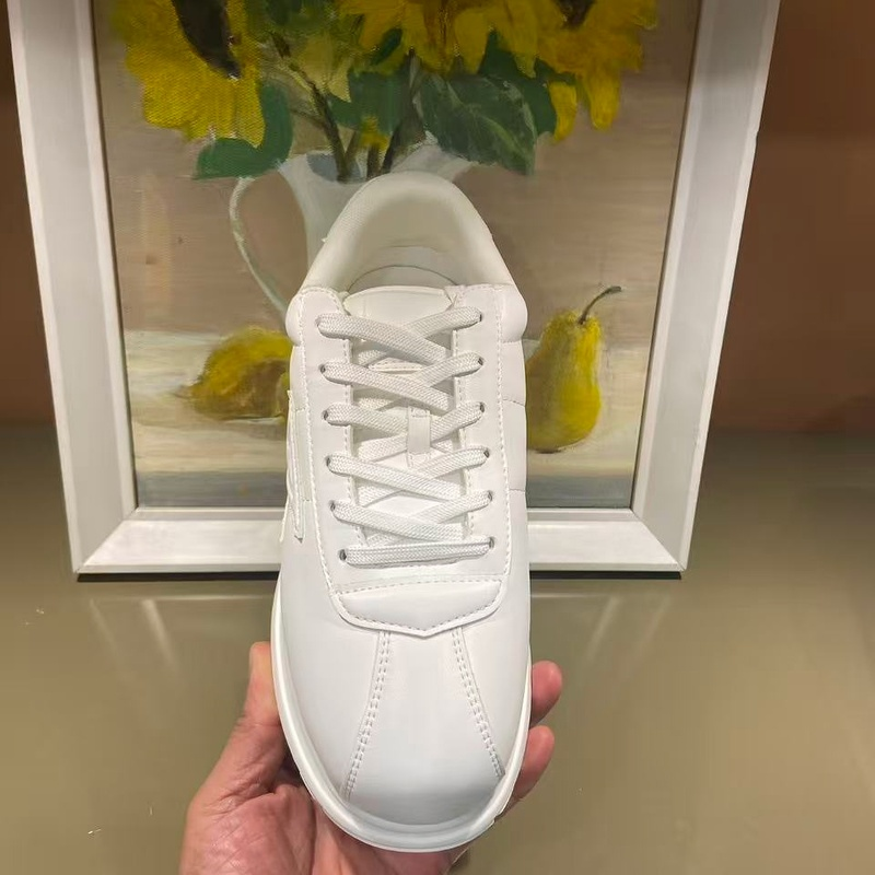 2025秋新品欧货牛皮厚底德训鞋女平底软底深口系带阿甘女休闲鞋