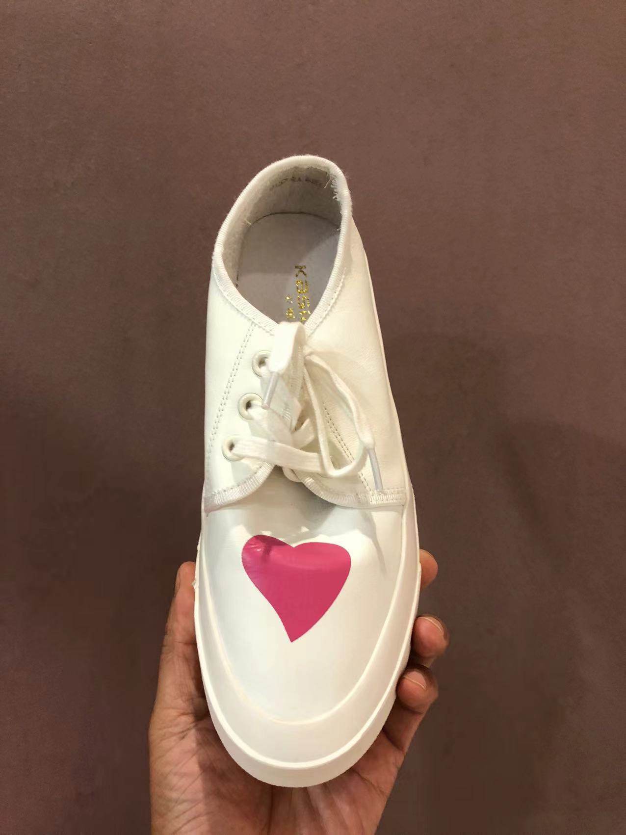 2024秋新款圆头平底软牛皮简约系带板鞋拼色极简风复古休闲小白鞋